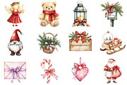 Christmas Floral Wreath & Santa Clau, an Illustration by CitraGraphics (Thumbnail 4 of 5)