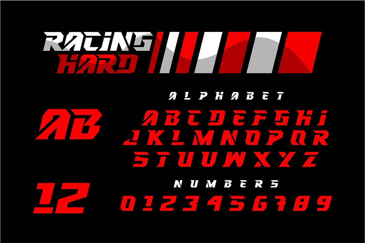 RACING HARD - Racing Font, a Font by GFRcreative (Photo 2 of 5)