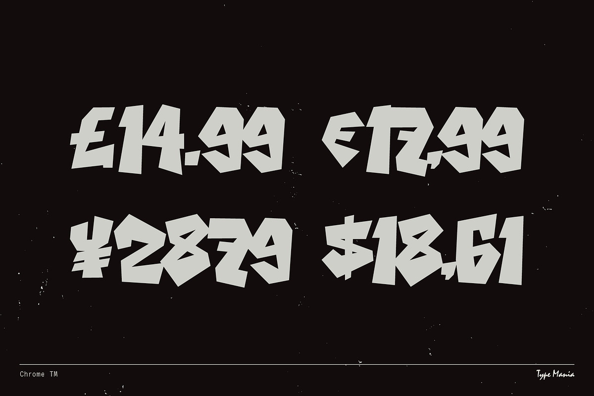Chrome TM – Graffiti Font, a Handwritten Font by Type Mania (Photo 11 of 12)