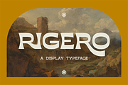 Rigero -Retro Display Serif Typeface, a Serif Font by Surplus Type Co (Thumbnail 1 of 9)
