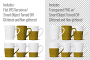 Mug White 14oz Tapered with Glitter, a Product Mockup by SarahDesign (Thumbnail 3 of 5)