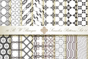 16 B&W Seamless Baroque Florals #1, a Pattern Graphic by Patternalized (Thumbnail 1 of 5)