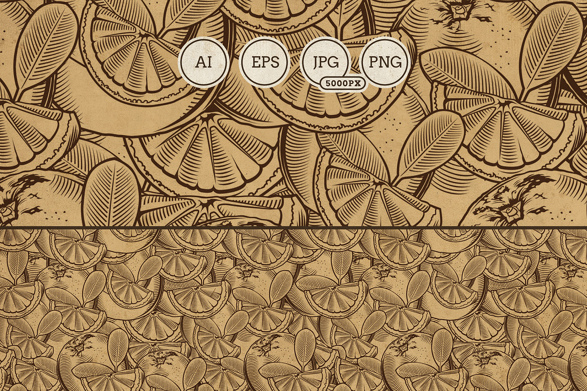 Fruits & Vegetables Vintage Patterns, a Pattern Graphic by ConceptCafe (Photo 2 of 5)