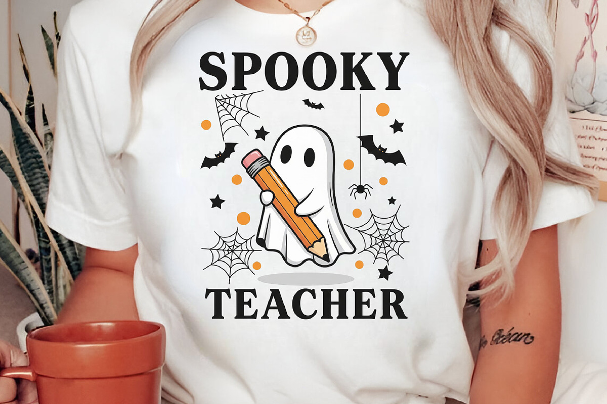 Spooky Teacher Sweatshirt PNG, an Illustration by Craft Nest (Photo 2 of 7)