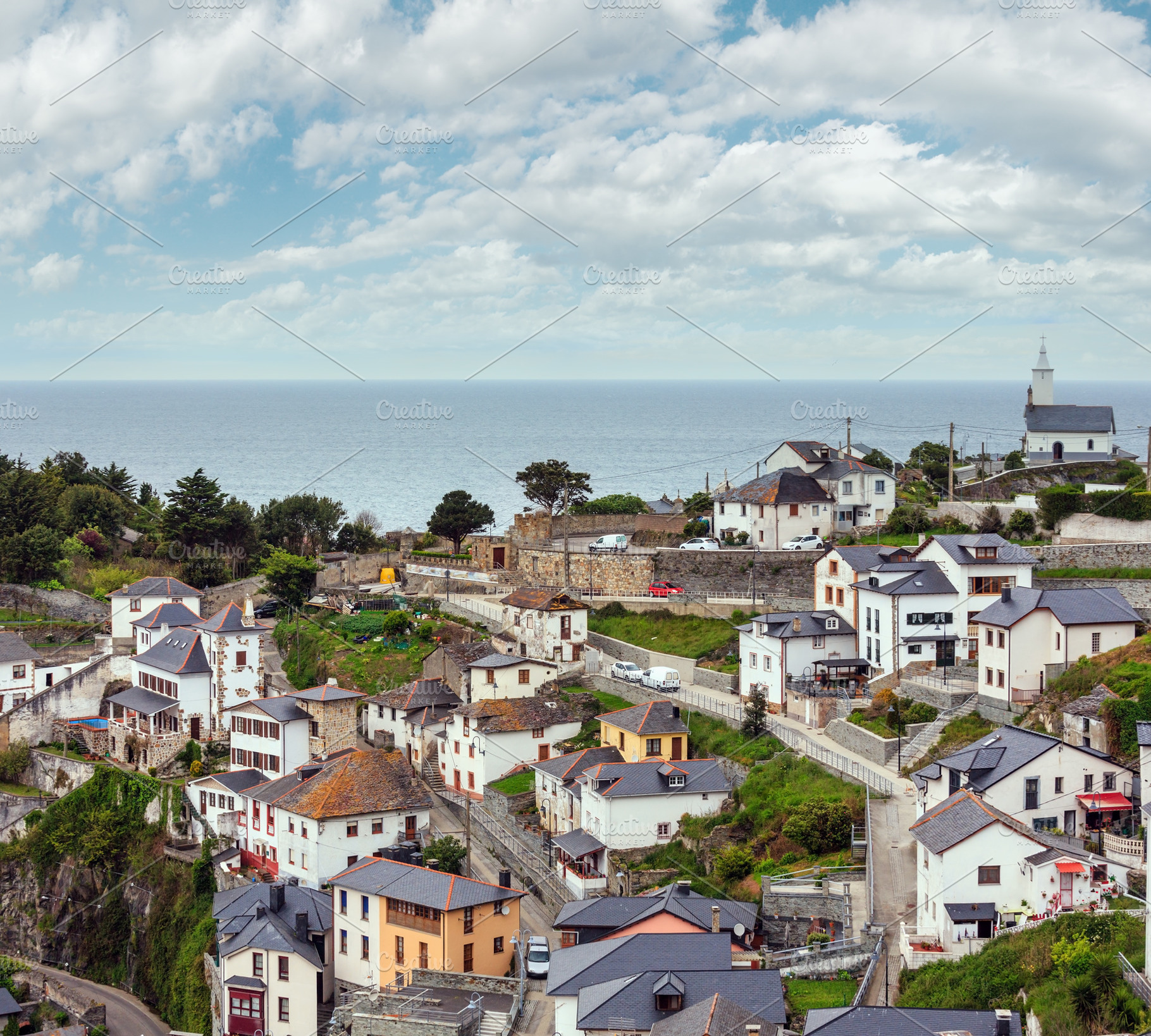 Luarca town cityscape, Spain., a Nature Photo by YuriyB