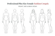 Plus Size Female Fashion Croquis, a Person Illustration by Shorena Fashion Draws (Thumbnail 3 of 13)