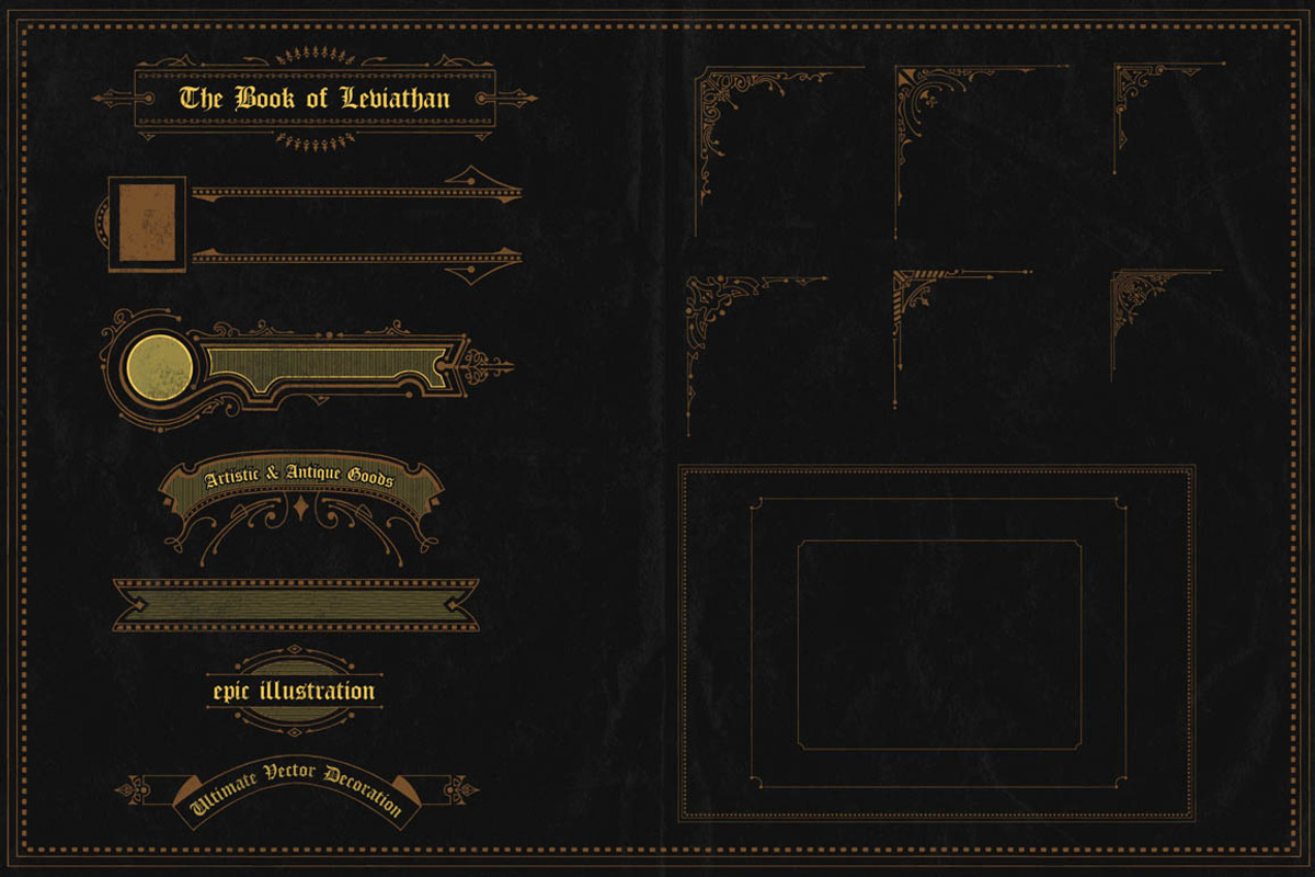 52Handdrawn Vector Banner Decoration preview 4