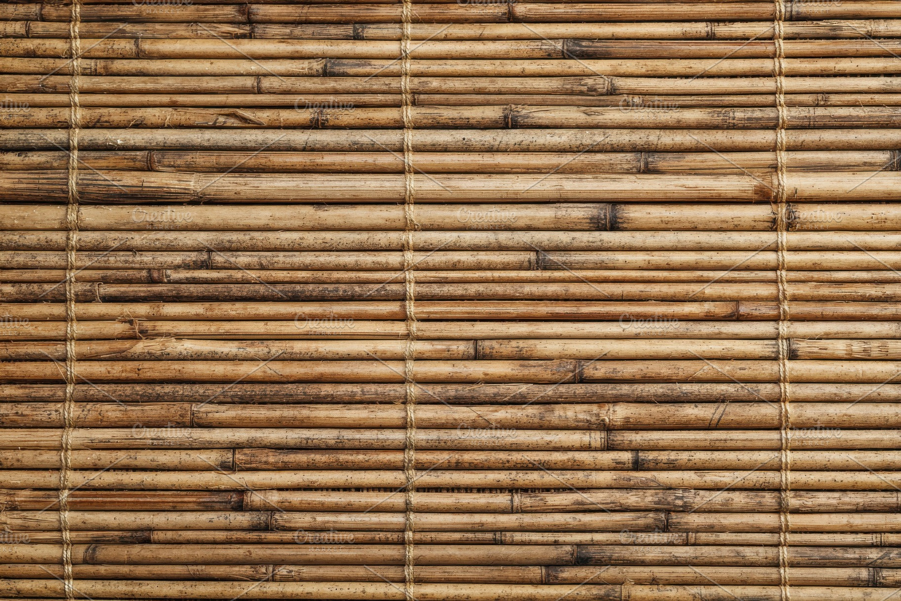 Rustic Bamboo Mat Natural Texture Br, a Photo by Pixeness Studio