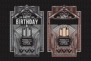 American Art Deco Birthday Card, a Decorative Illustration by Sinlatown (Thumbnail 2 of 2)