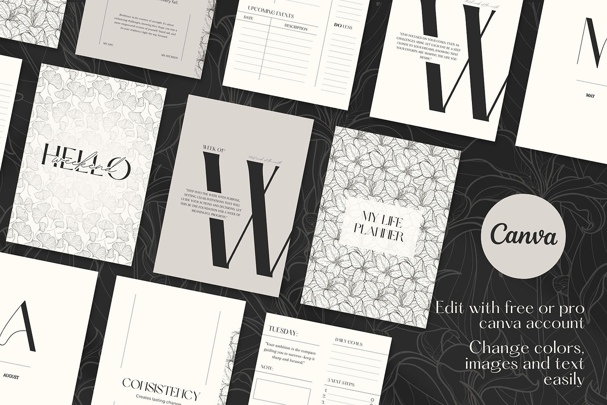 Classy Yearly Life Planner Template, a Stationery Template by Marketello Studio (Photo 10 of 12)