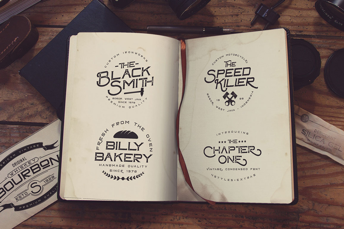 ChapterOne - 4 Font+Extras, a Serif Font by Dikas Studio (Photo 10 of 10)