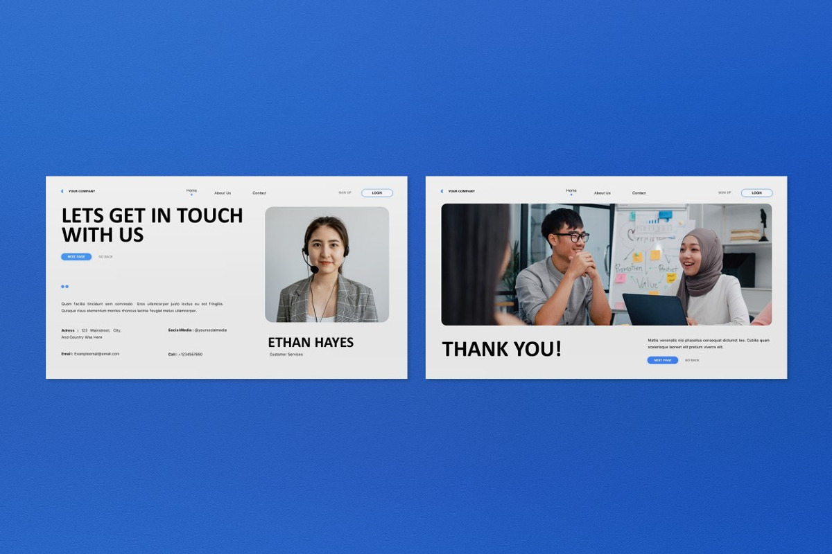 White Blue Sales Strategy Plan PPT, a Presentation Template by graphicook (Photo 8 of 8)