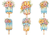Whimsical Summer Ice Cream Clipart, a Seasonal Illustration by CitraGraphics (Thumbnail 4 of 6)