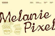 CS Melanie Pixel, a Script Font by Craft Supply Co. (Thumbnail 1 of 8)