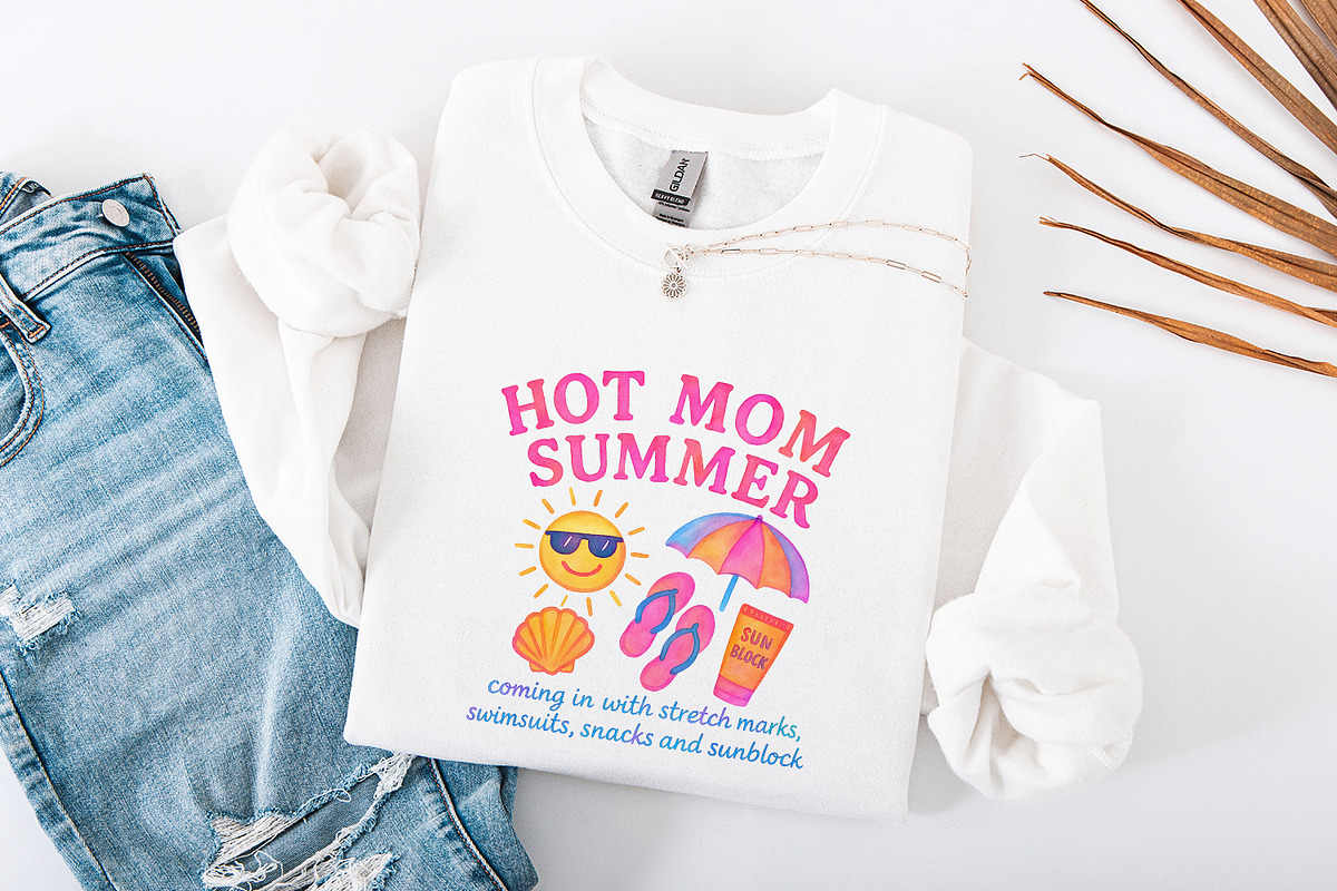 Neon Hot Mom Summer PNG, Retro 90s, an Illustration by SharpMarketplace (Photo 4 of 9)