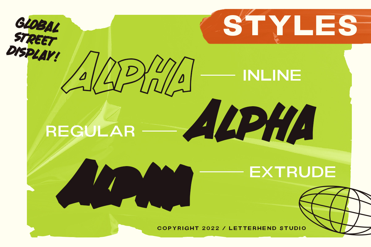 Global Street - Bold Display Font, a Font by Letterhend Studio (Photo 4 of 8)