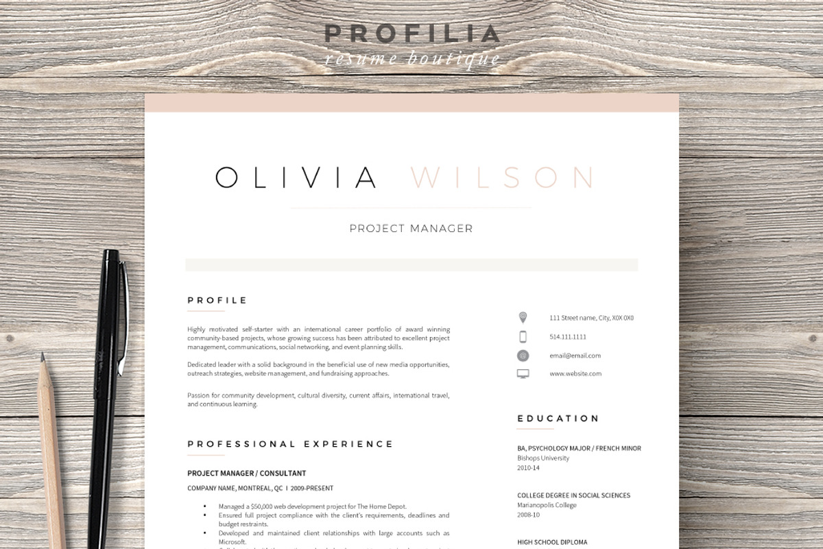Word Resume & Cover letter Template, a Resume Template by Profilia Resume Boutique (Photo 5 of 6)