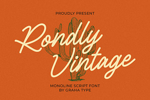 Rondly Vintage - Monoline Script