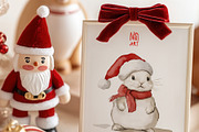 Merry & Bright Christmas Card Mockup, a Product Mockup by NikiArts (Thumbnail 4 of 17)