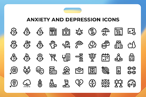 Anxiety And Depression Icons, a Duotone Icon by Wencory