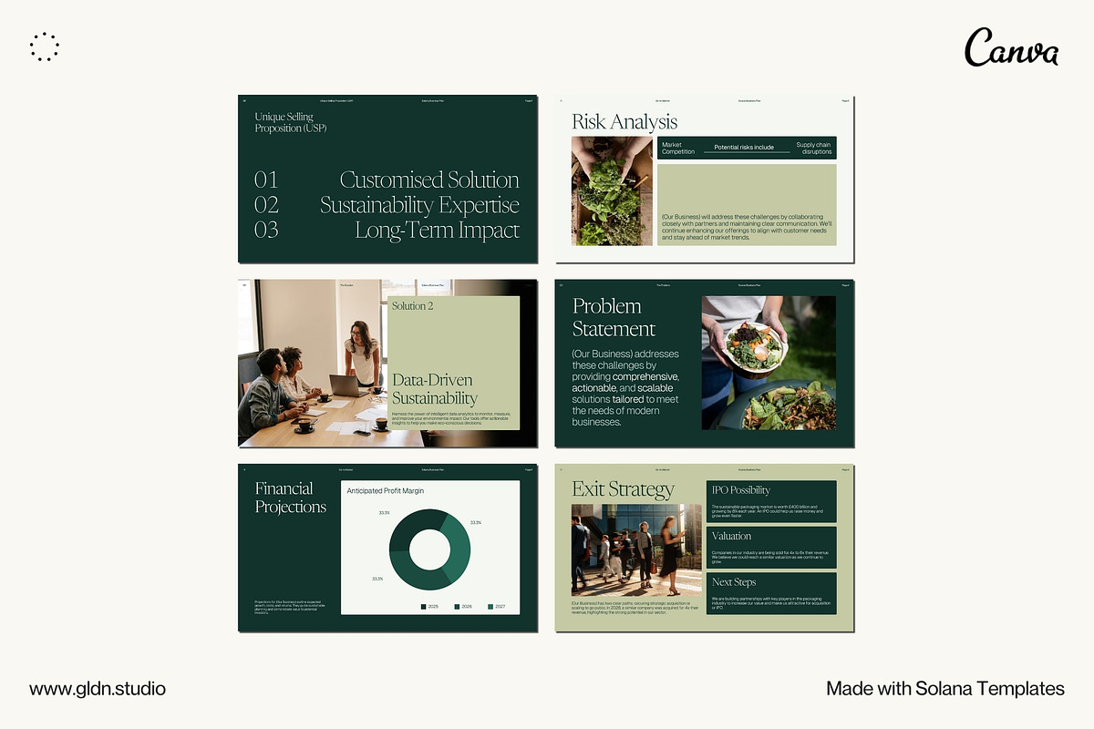 Pitch Deck Presentation Template, a Social Media Template by GLDN Studio (Photo 7 of 9)