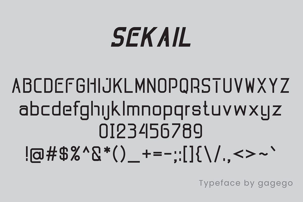 Sekail Font modern, a Sans Serif Font by gagego (Photo 3 of 4)