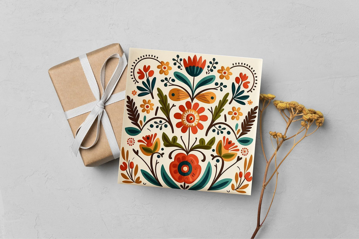 9 Folk Flower Pattern Illustration, a Decorative Illustration by ARTOZEN DIGITAL (Photo 10 of 11)