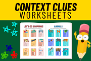 Context Clues Practice Worksheets, a Templates & Theme by Premium Digital Templates (Thumbnail 1 of 3)