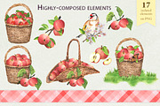 Apple Orchard Watercolor Clipart, a Food Illustration by ElenaValeto (Thumbnail 4 of 13)