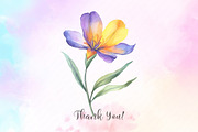 Bright Summer Flower Clipart, an Illustration by Watercolor design (Thumbnail 9 of 11)