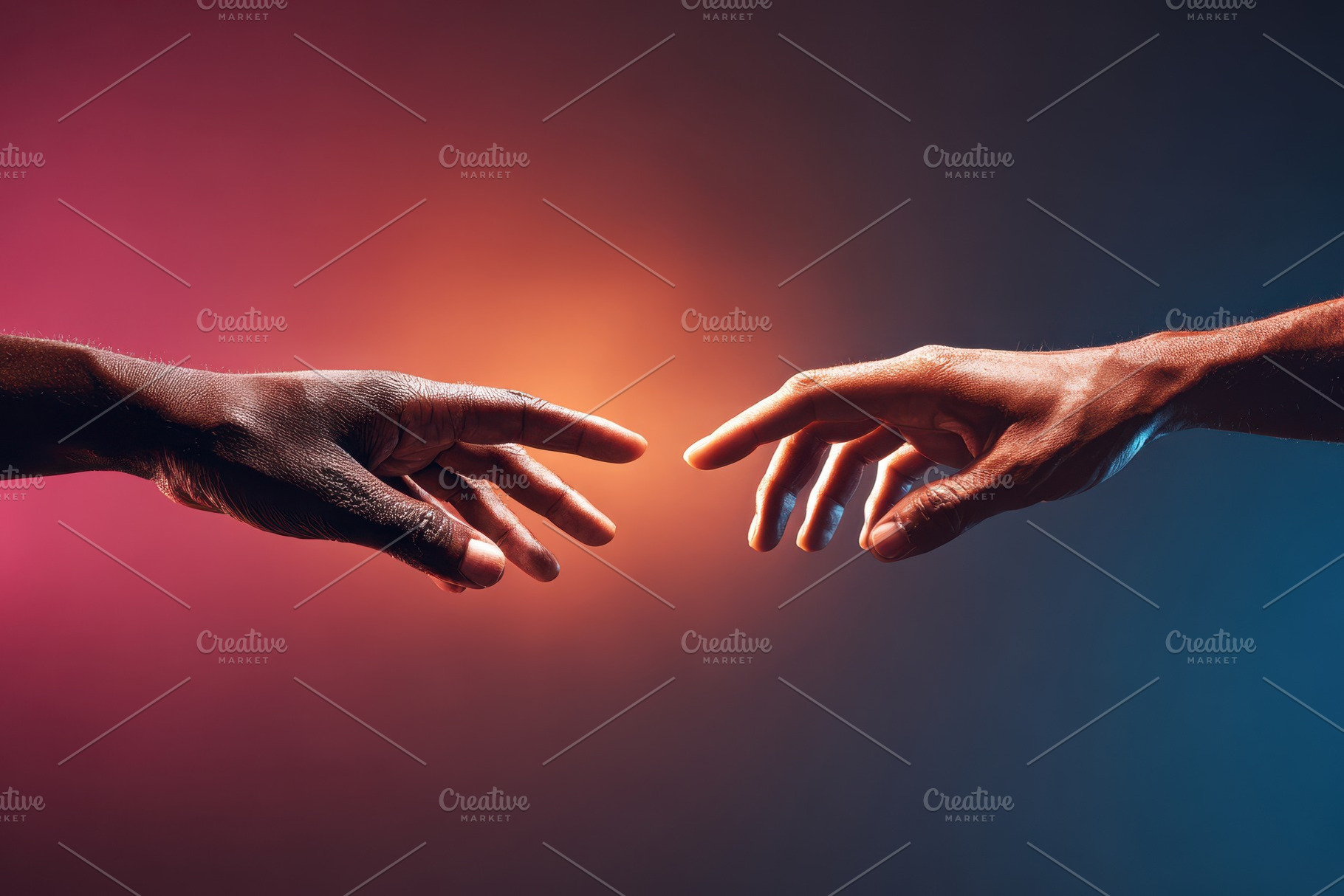 Two hands reaching toward each other, a Person Photo by AlyaAnd