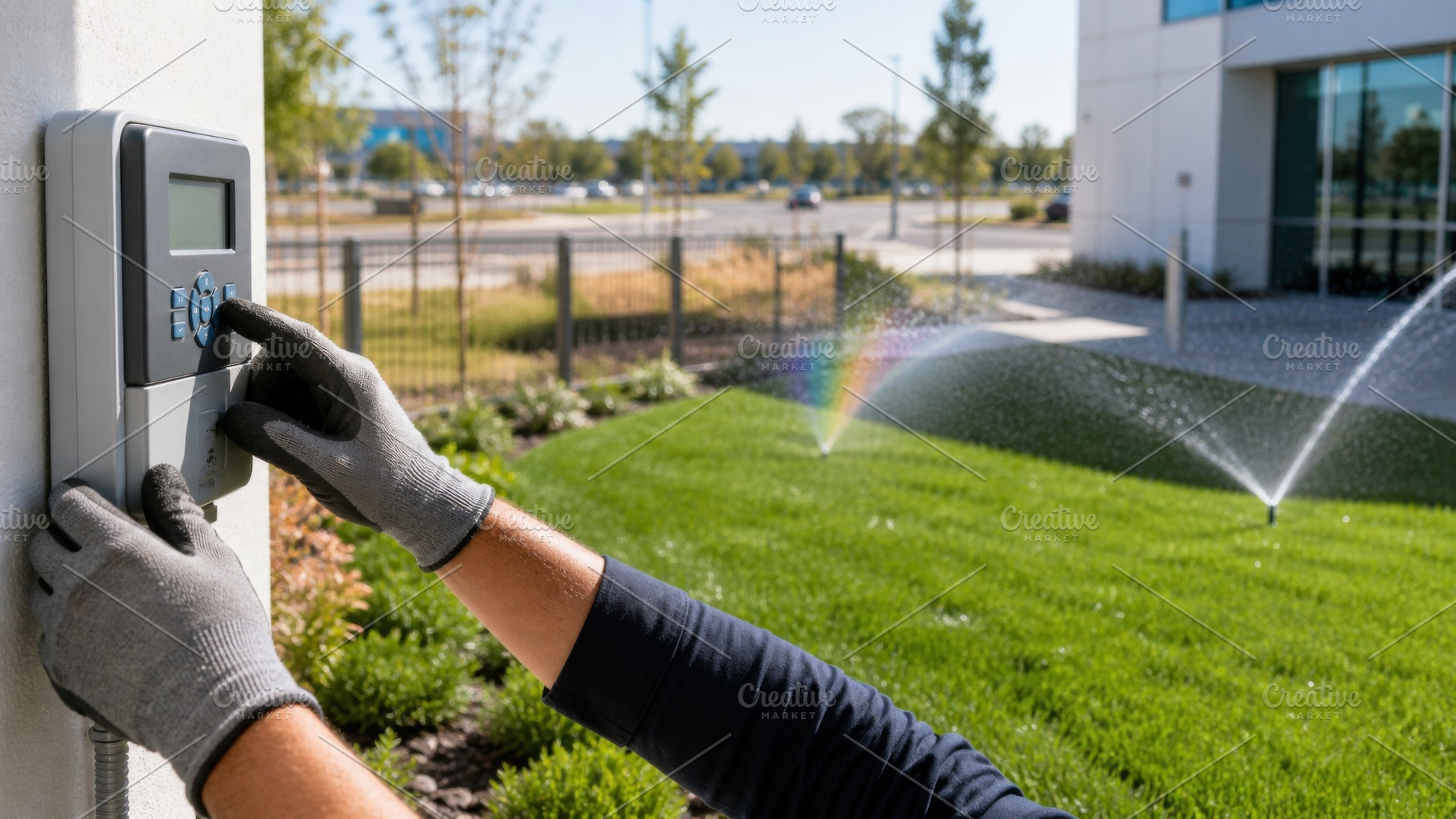 Urban irrigation control system with, a Photo by Dvoevnore photos