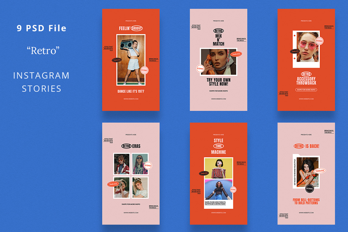 Retro Fashion Instagram & Canva, a Social Media Template by Attype (Photo 3 of 4)