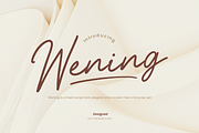 Wening Fresh Script Font, a Script Font by Catalystco Studio (Thumbnail 1 of 10)
