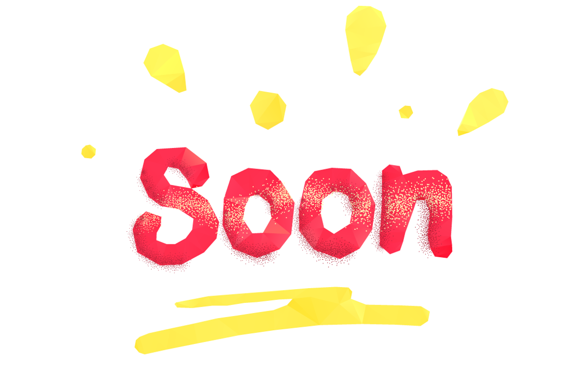 Soon polygonal lettering