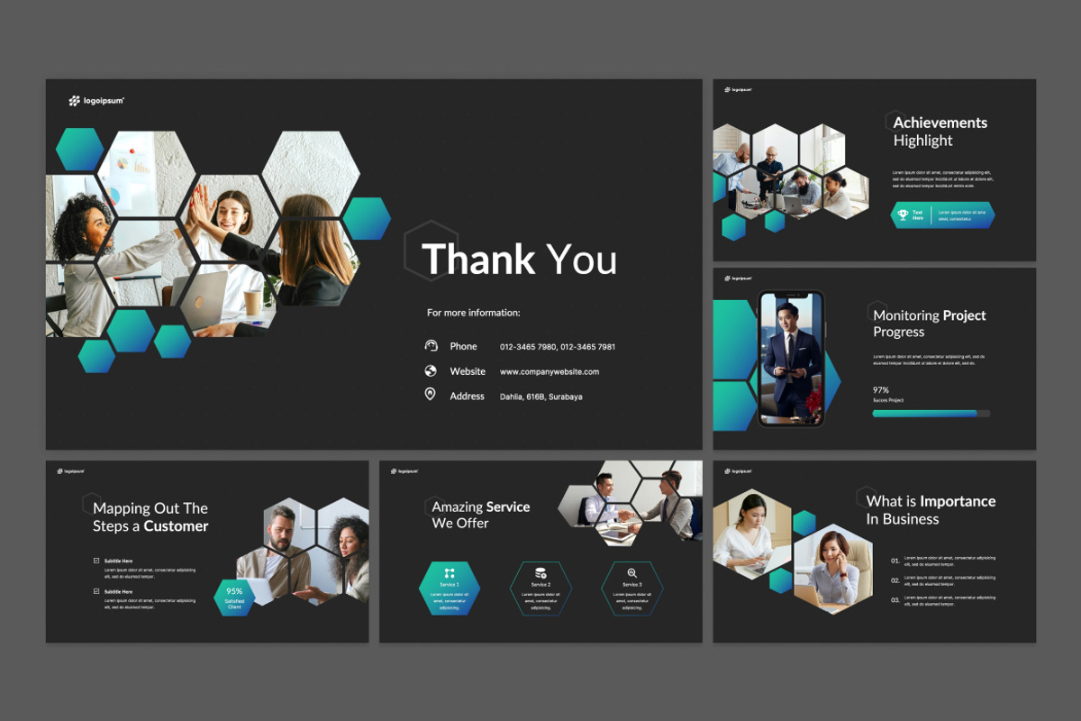 Hexagon Multipurpose Slides, a Presentation Template by Antstheme (Photo 2 of 2)