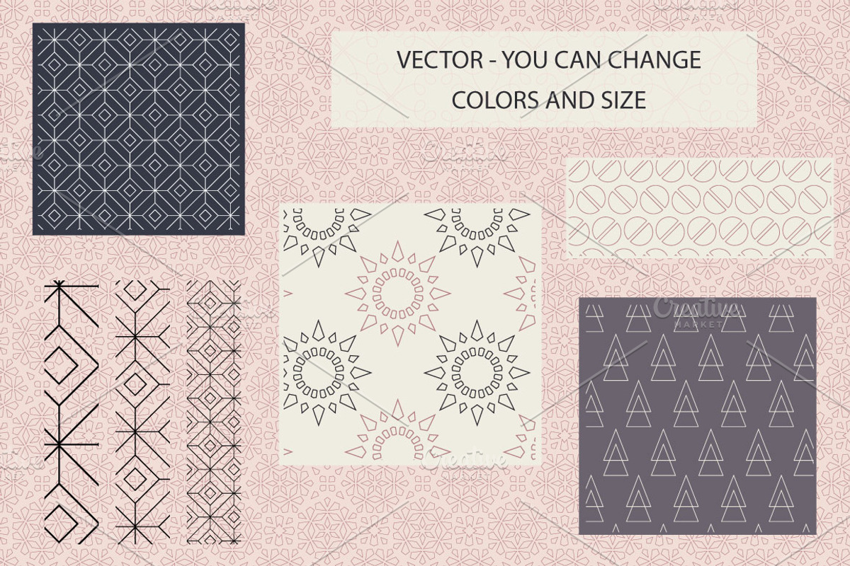 Lines & Shapes - 24 patterns, a Pattern Graphic by Wild Rose