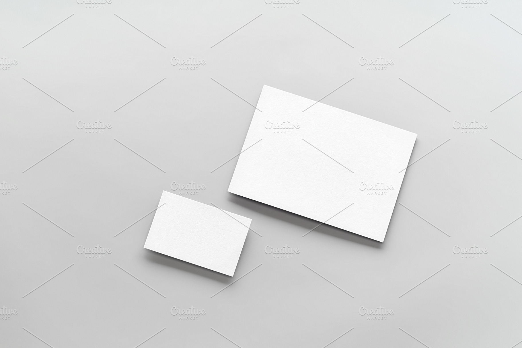 Modern business card mockup template on gray background, a Business Photo by Asya Nurullina