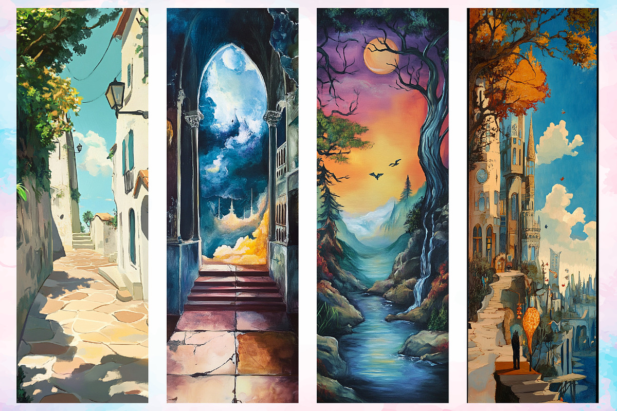 Watercolor Scene Painting Bookmark, an Illustration by Canvas Craft (Photo 2 of 3)