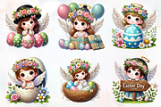 Easter day peeking angel clipart, an Illustration by RobertsArt (Thumbnail 7 of 7)