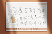 23 Coffee line art vector set, a Food Illustration by velychko.ua (Thumbnail 2 of 3)