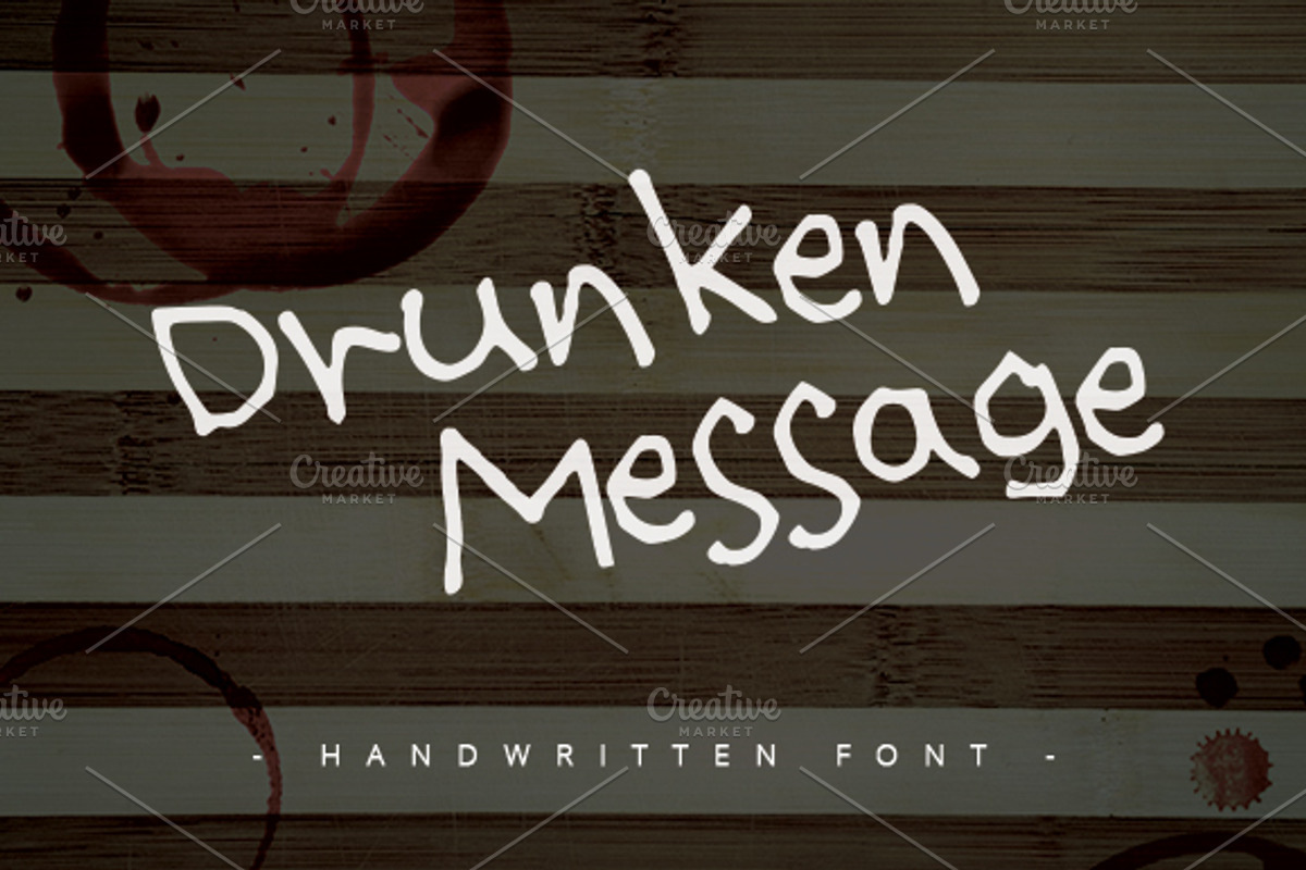 Drunken Message ~ Handwritten Font ~