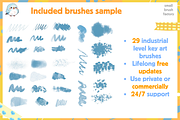 Procreate Key Splash Art Brushes, a Brush Add-On by Cozy Brushery (Thumbnail 4 of 8)
