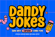Dandy Jokes a Cartoon Comic Font, a Sans Serif Font by Rasiorise Studio (Thumbnail 1 of 11)