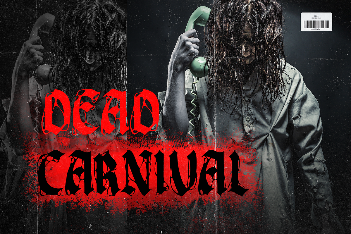 Zombie Demon Metal Horror Display, a Blackletter Font by dansdesign (Photo 7 of 8)