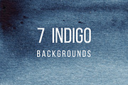 7 Watercolor Indigo Backgrounds, a Texture Graphic by separisa (Thumbnail 1 of 5)