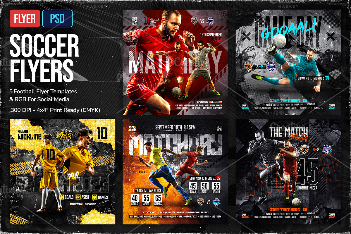 Soccer Flyer Template, a Flyer Template by Onarch Graphic