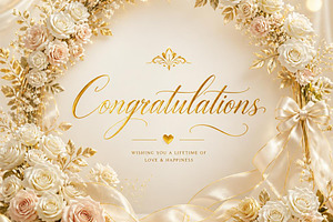 Wedding Congratulations Card, a Beauty & Fashion Photo by microtasker