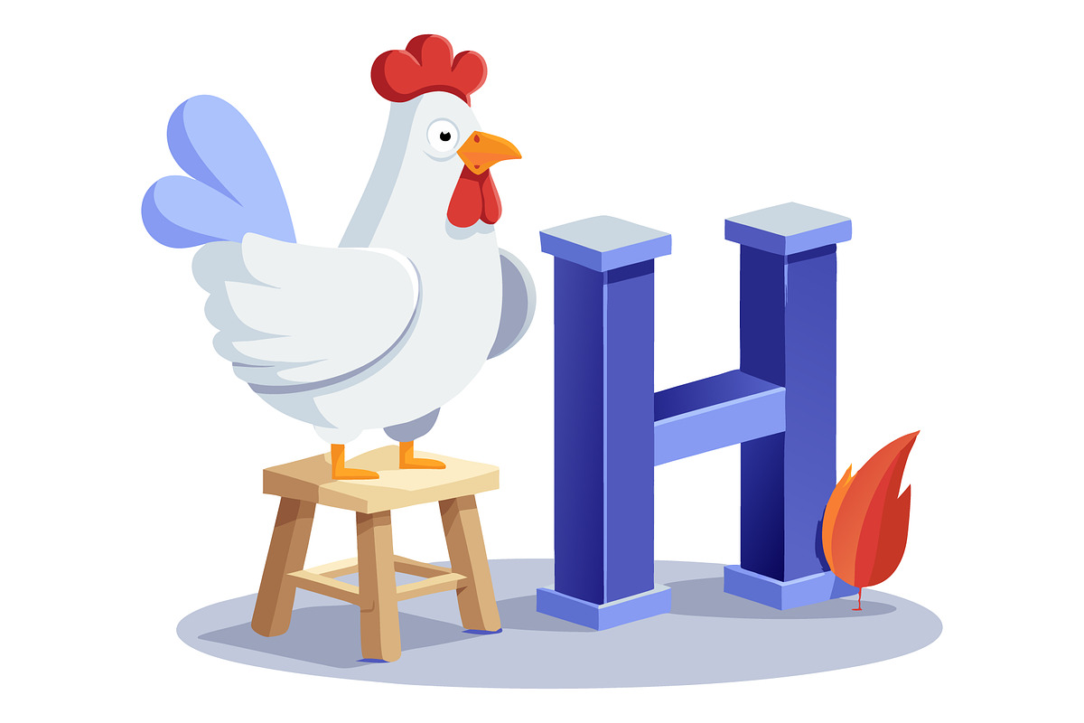A-Z 3D Alphabet with Cute Character, a Graphic by Creative_View (Photo 14 of 28)