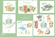 ETHICAL LIVING FRIENDS. Animals set, an Animal Illustration by OlliArtDesign (Thumbnail 4 of 12)